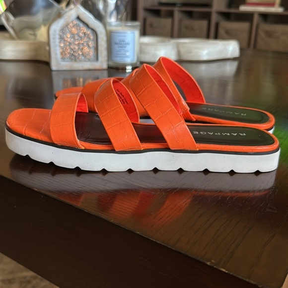 Rampage Ally Women's Slide Sandals Neon Coral - Picture 5 of 6